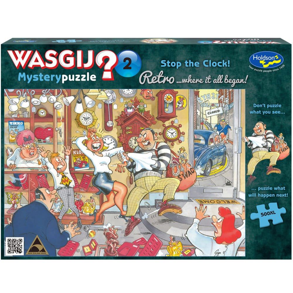 Puzzle - Holdson - Wasgij? - 500XLpc Puzzle - Retro Mystery #2 Stop The Clock