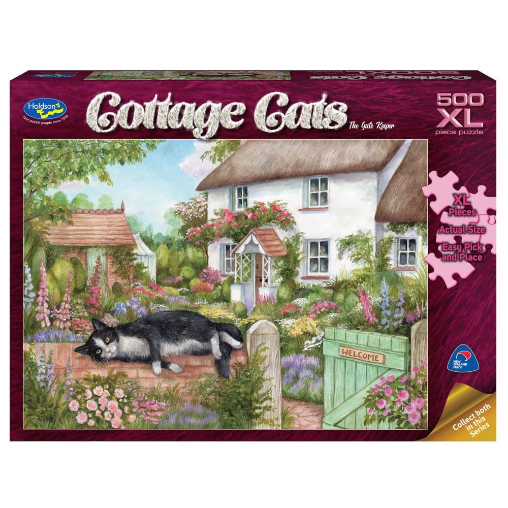 Puzzle - Holdson - Cottage Cats - 500XLpc Puzzle - The Gate Keeper