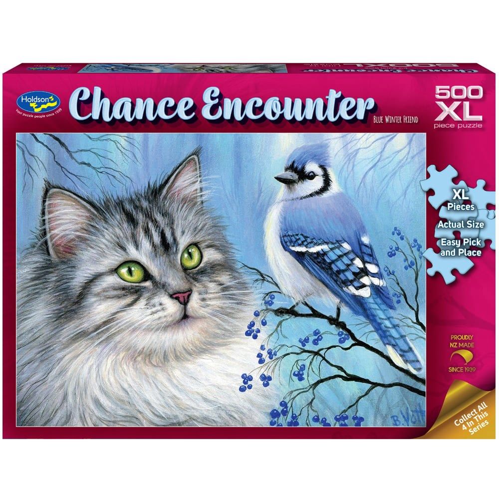 Puzzle - Holdson - Chance Encounter - 500XLpc Puzzle - Blue Winter Friend