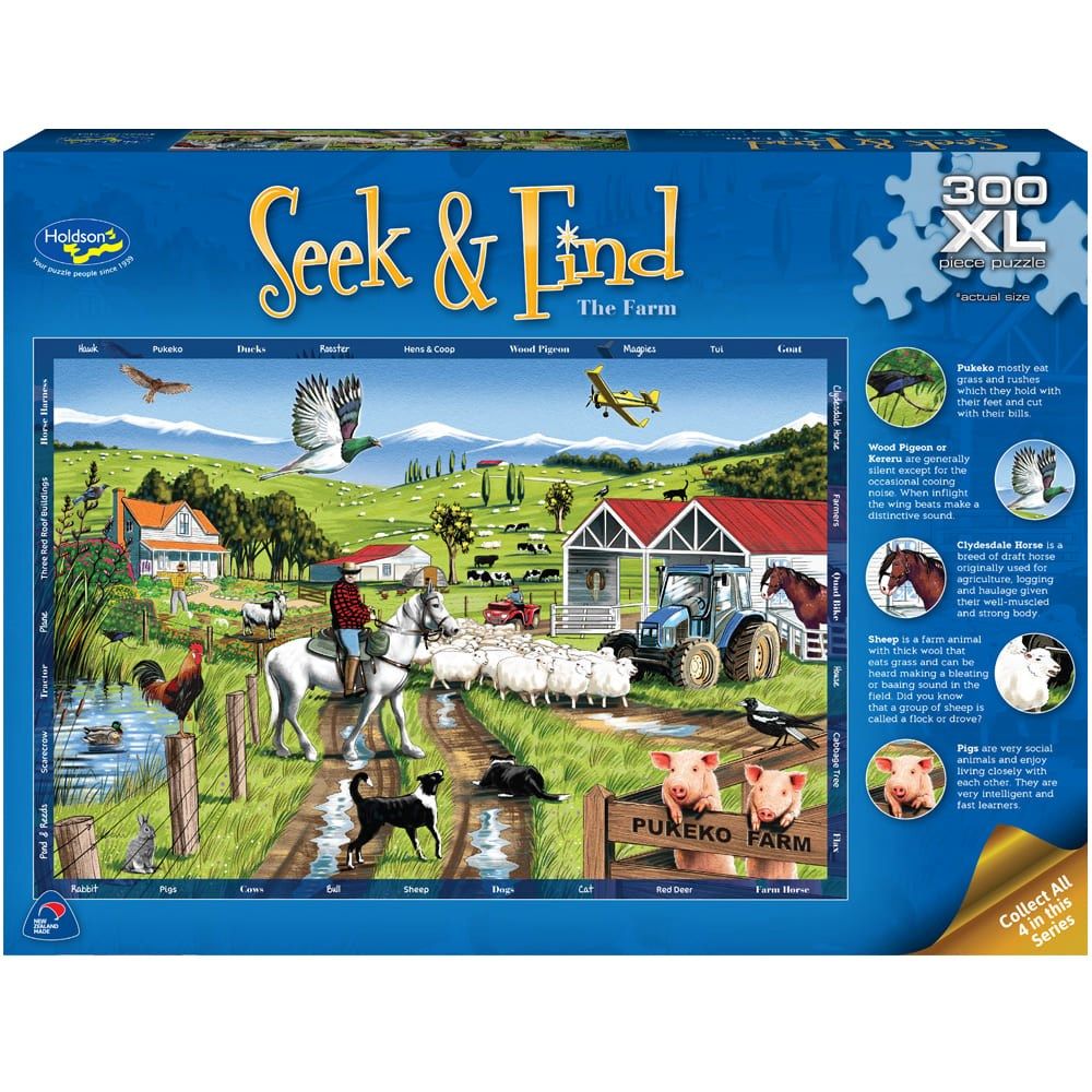Puzzle - Holdson - Seek & Find - 300XLpc Puzzle - The Farm