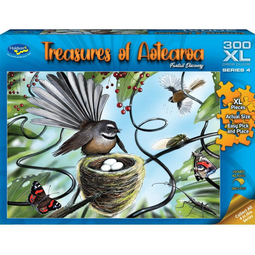 Puzzle - Holdson - Treasures of Aotearoa S4 - 300XLpc Puzzle - Fantail Discovery