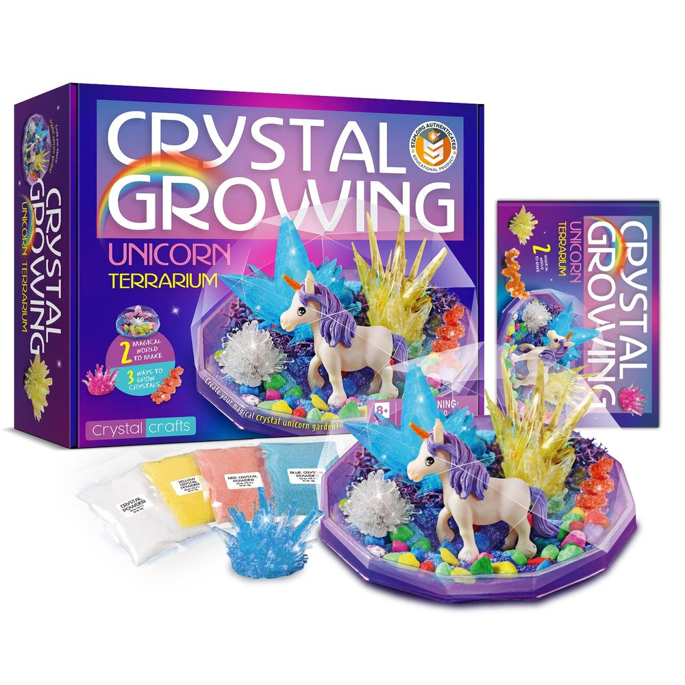 Crystal Growing Unicorn Terrarium