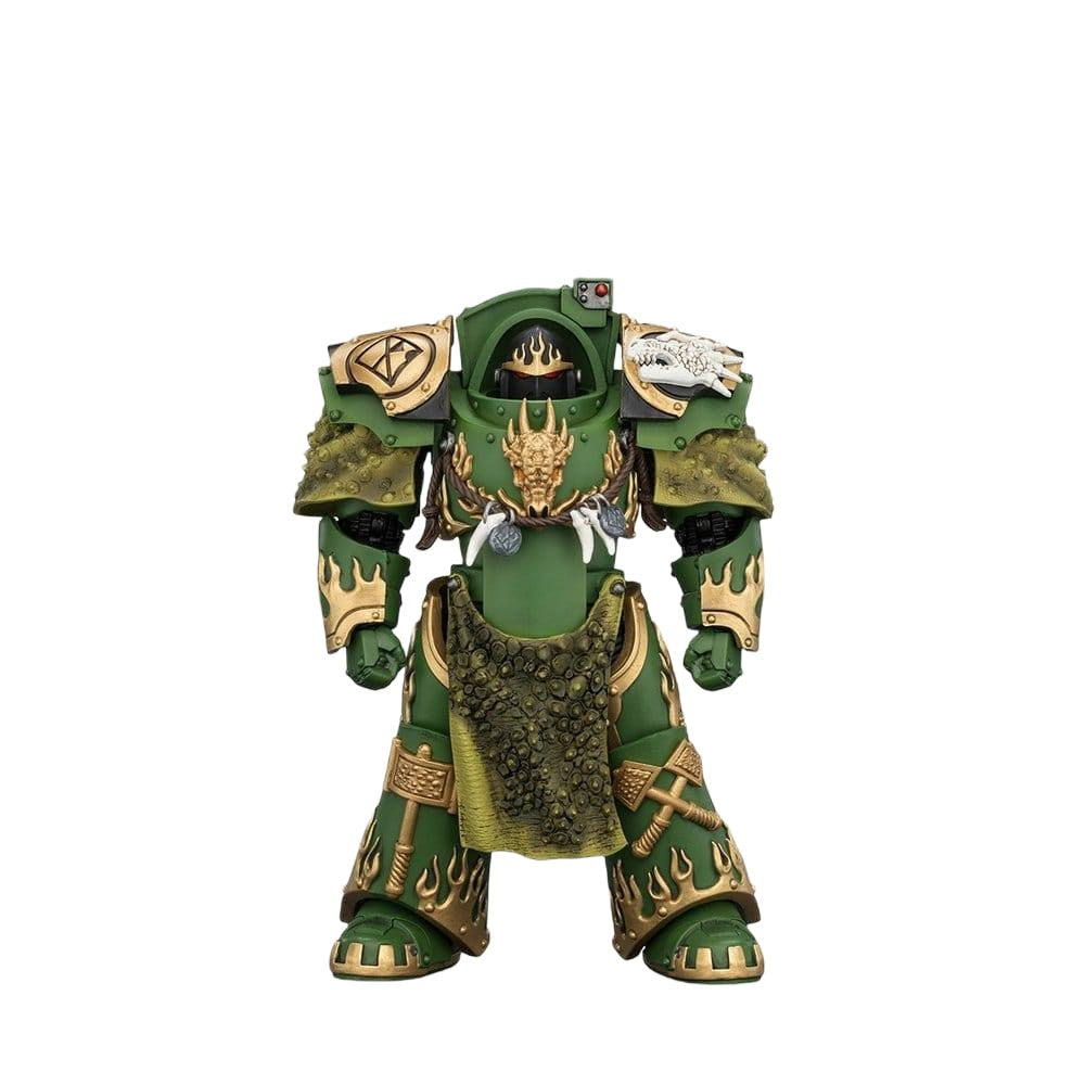 Warhammer Horus Heresy: 1/18 Scale Salamanders Firedrake Terminator 1 with Thunder Hammer and Dragonscale Storm Shield