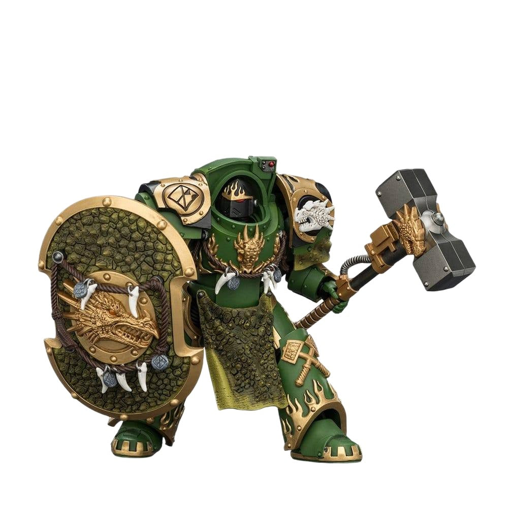 Warhammer Horus Heresy: 1/18 Scale Salamanders Firedrake Terminator 1 with Thunder Hammer and Dragonscale Storm Shield
