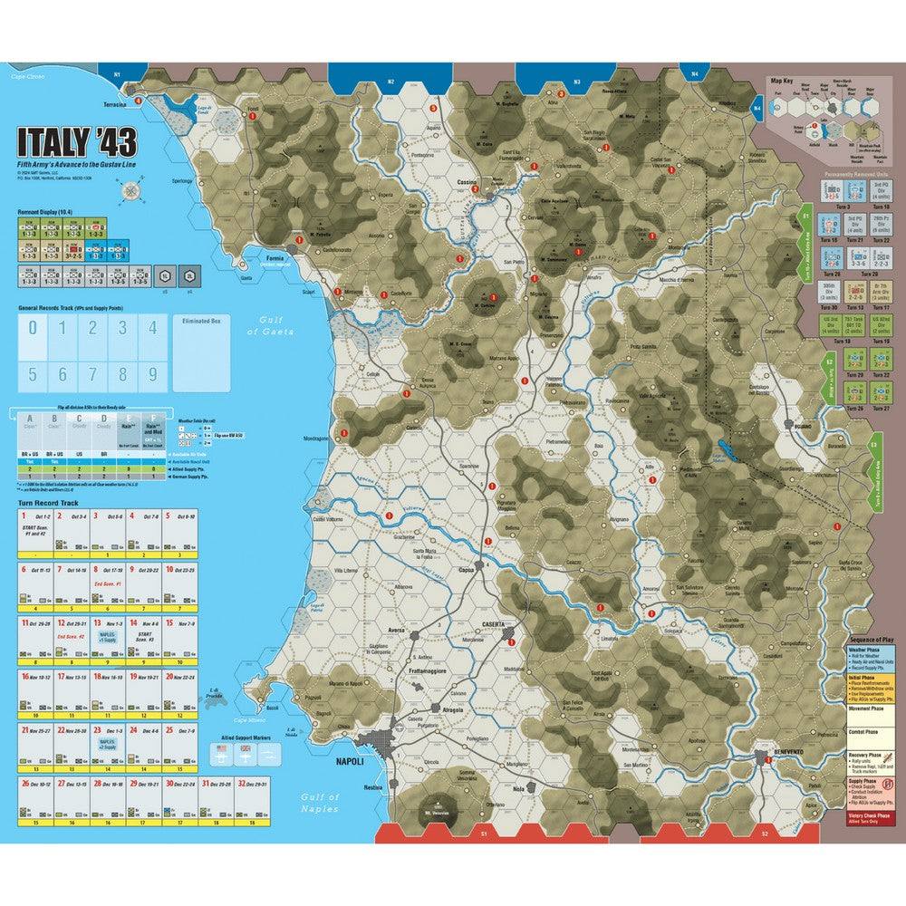 GMT Games - Italy '43 Box + Mtd Map
