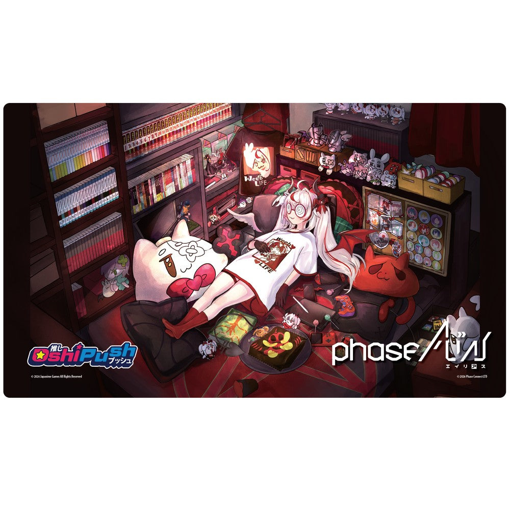 Oshi Push: Set 3: Phase ALiAS: Standard Size Neoprene Playmat (24.25""x14.25""): Remilia Nephys