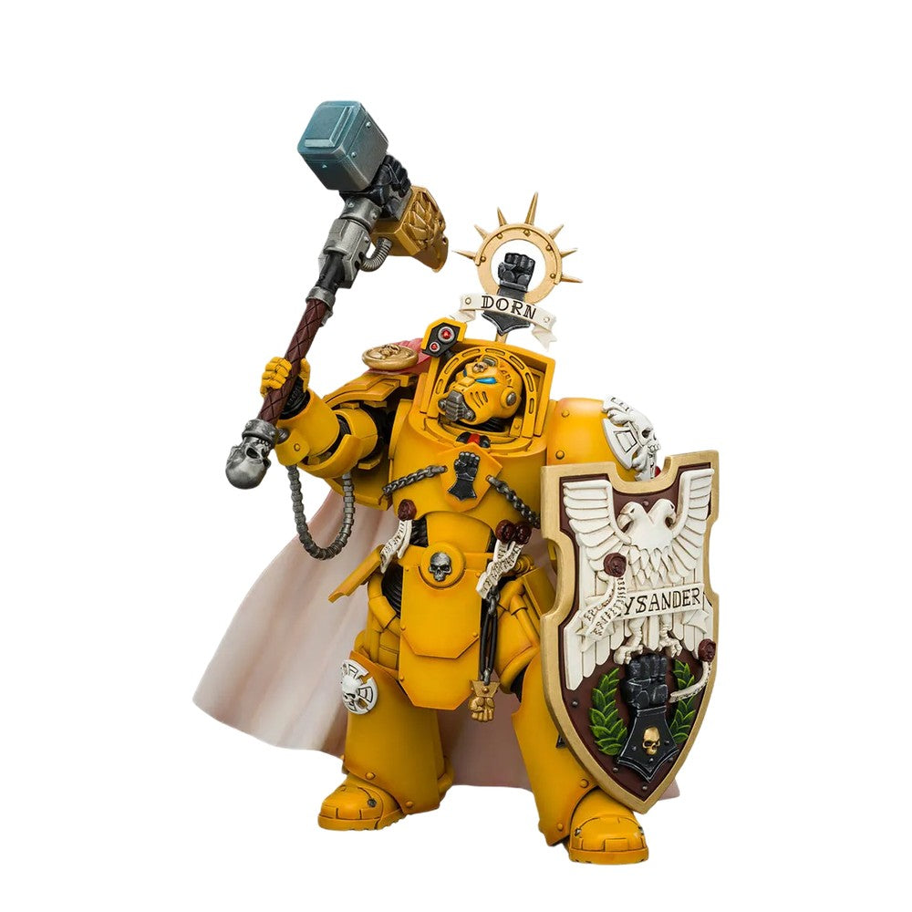 Warhammer Collectibles: 1/18 Scale Imperial Fists Darnath Lysander with Thunder Hammer and Storm Shield
