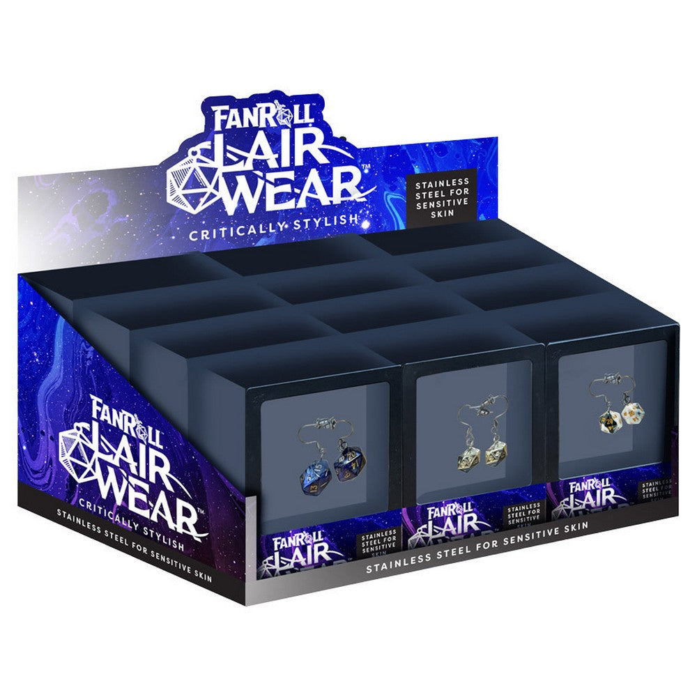 Fanroll: Lair Wear Dice Earrings Assorted Filled PDQ of 12 Units