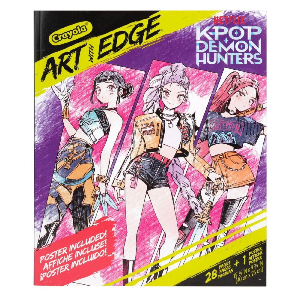 Crayola K-Pop Demon Hunters Art with Edge Coloring Book