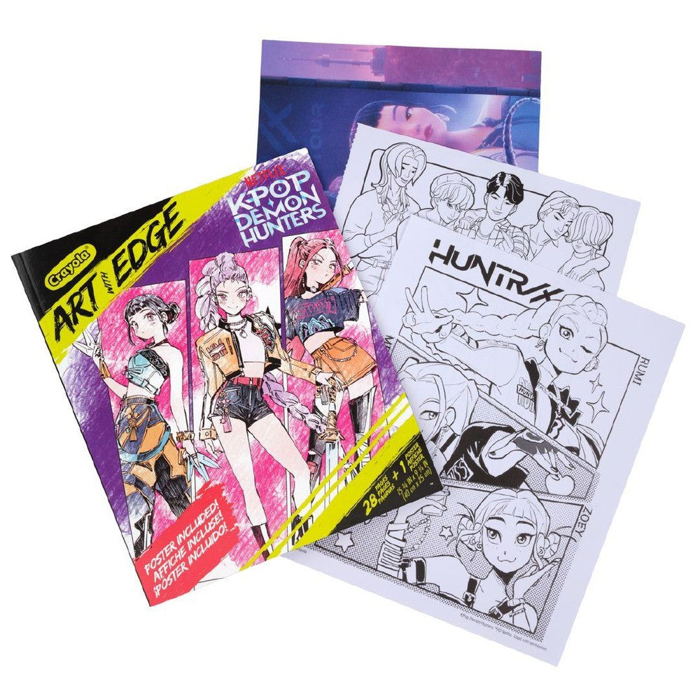 Crayola K-Pop Demon Hunters Art with Edge Coloring Book