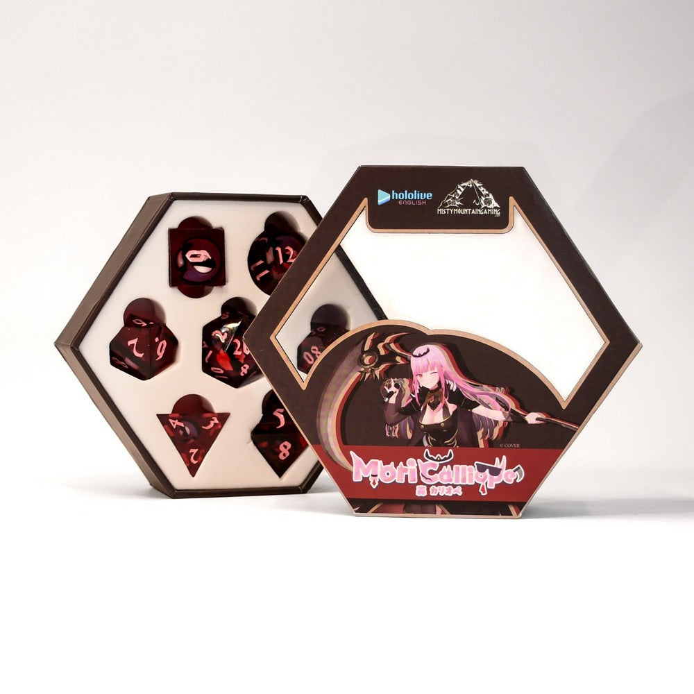 Mori Calliope Sharp-Edge Resin Dice Set