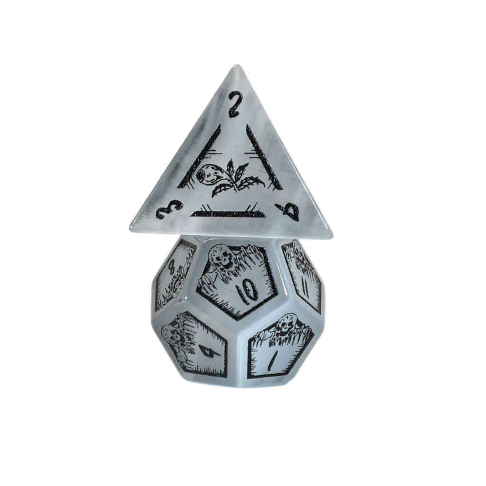 Junji Ito Grey Cat's Eye Stone Dice Set