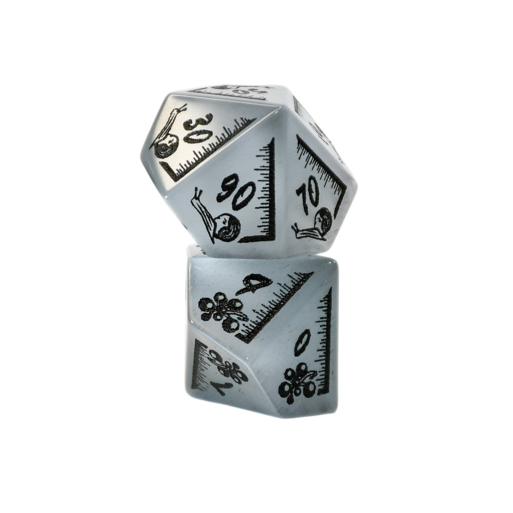 Junji Ito Grey Cat's Eye Stone Dice Set