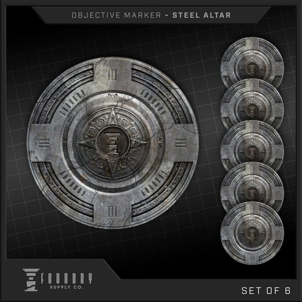Foundry Supply - Objective Marker - Steel Altar (7.5"" Round)