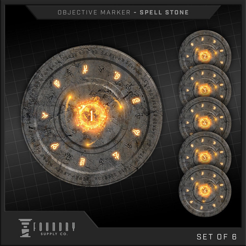 Foundry Supply - Objective Marker - Spell Stone (7.5"" Round)