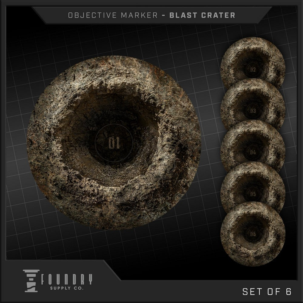 Foundry Supply - Objective Marker - Blast Crater (7.5"" Round)