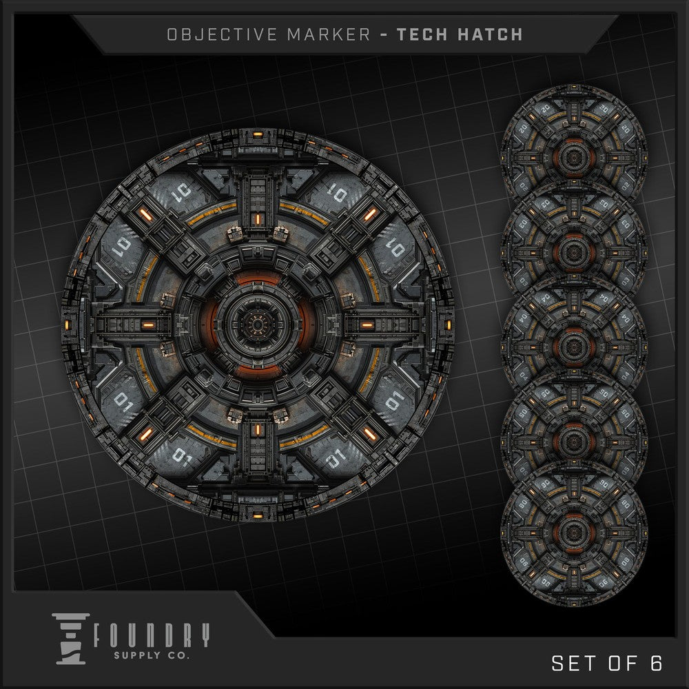 Foundry Supply - Objective Marker - Tech Hatch (7.5"" Round)