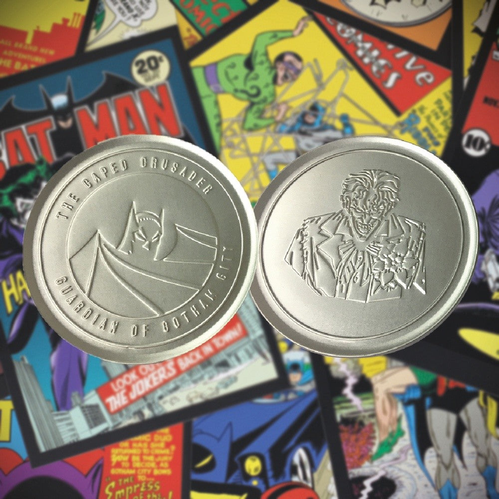DC Comics Batman Set of 4 Embossed Metal Coasters