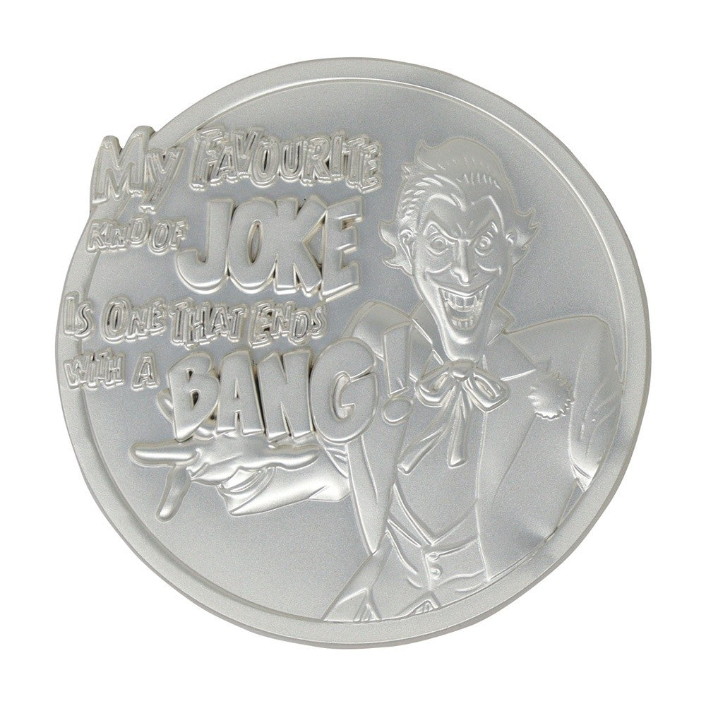 DC Comics The Joker Limited Edition .999 Silver Plated Medallion