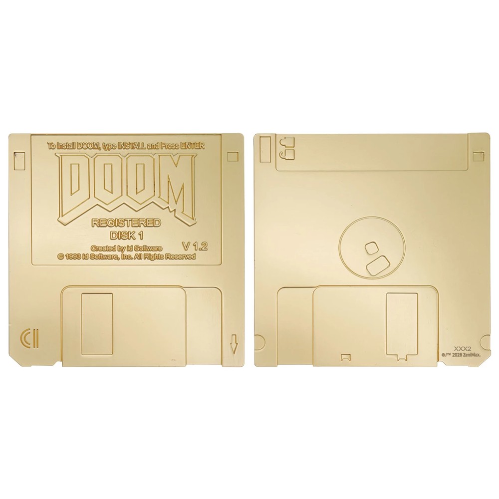DOOM - Floppy Disk Imitation Gold Plated Replica - Limited Edition