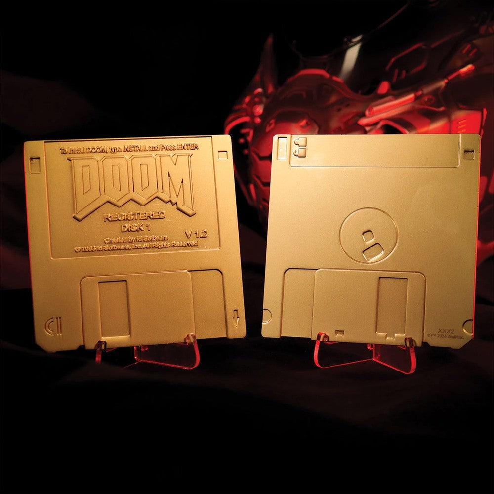DOOM - Floppy Disk Imitation Gold Plated Replica - Limited Edition