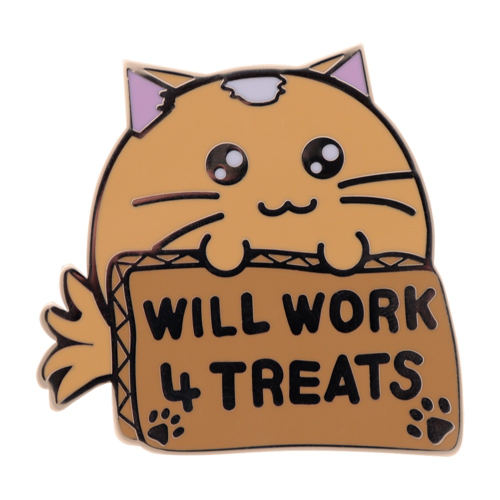 Fuzzballs Whisky Will Work 4 Treats Pin Badge - Limited Edition