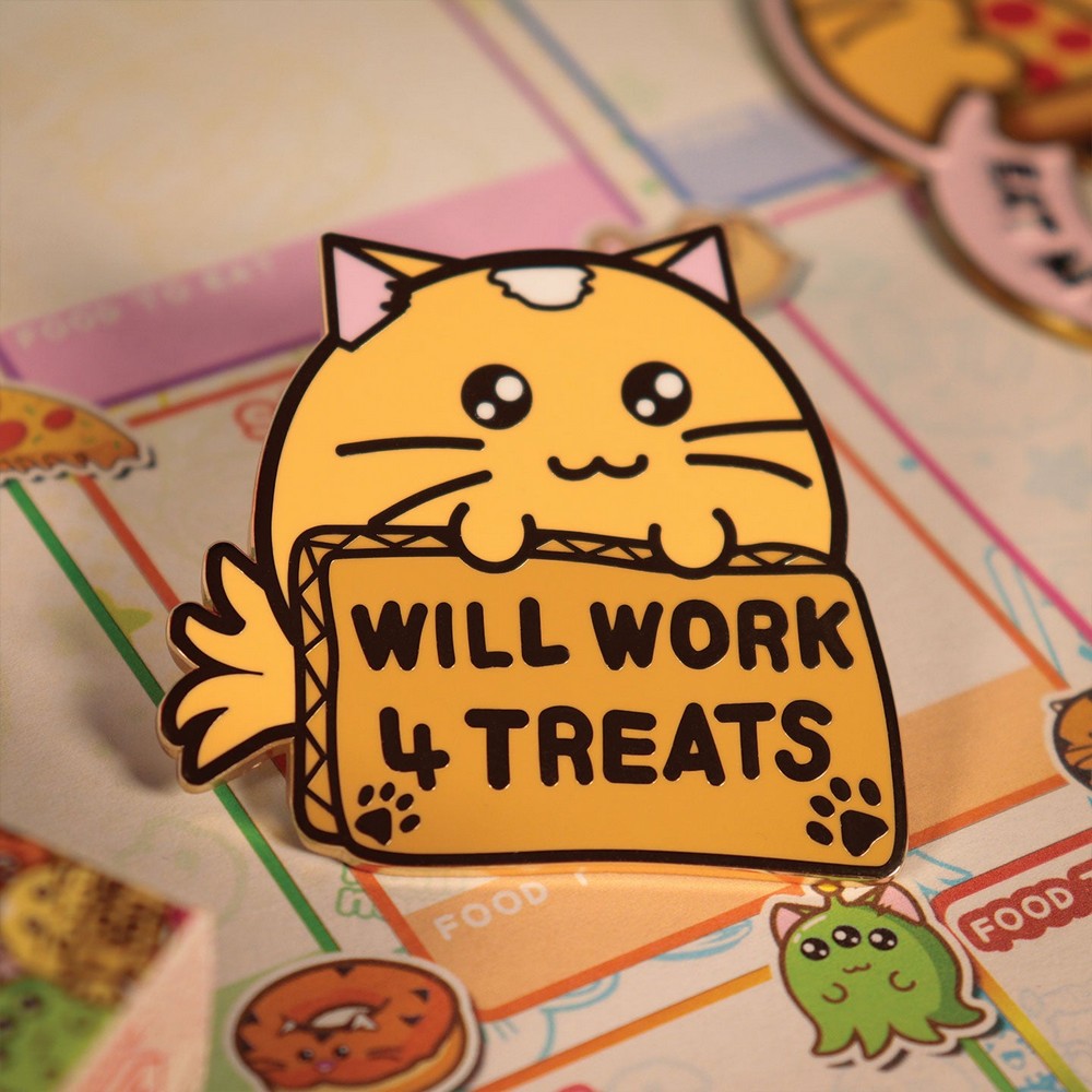 Fuzzballs Whisky Will Work 4 Treats Pin Badge - Limited Edition