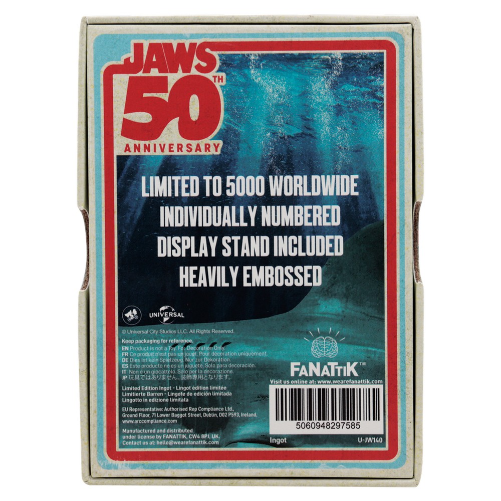Jaws 50th Anniversary Poster Ingot-Limited Edition