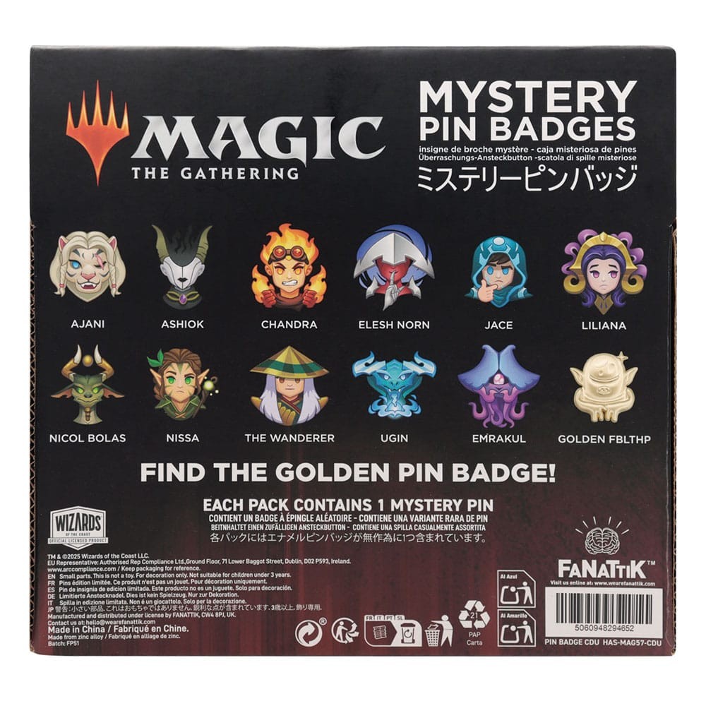 Magic: The Gathering Mystery Badge CDU Contains 12 Blind Boxes