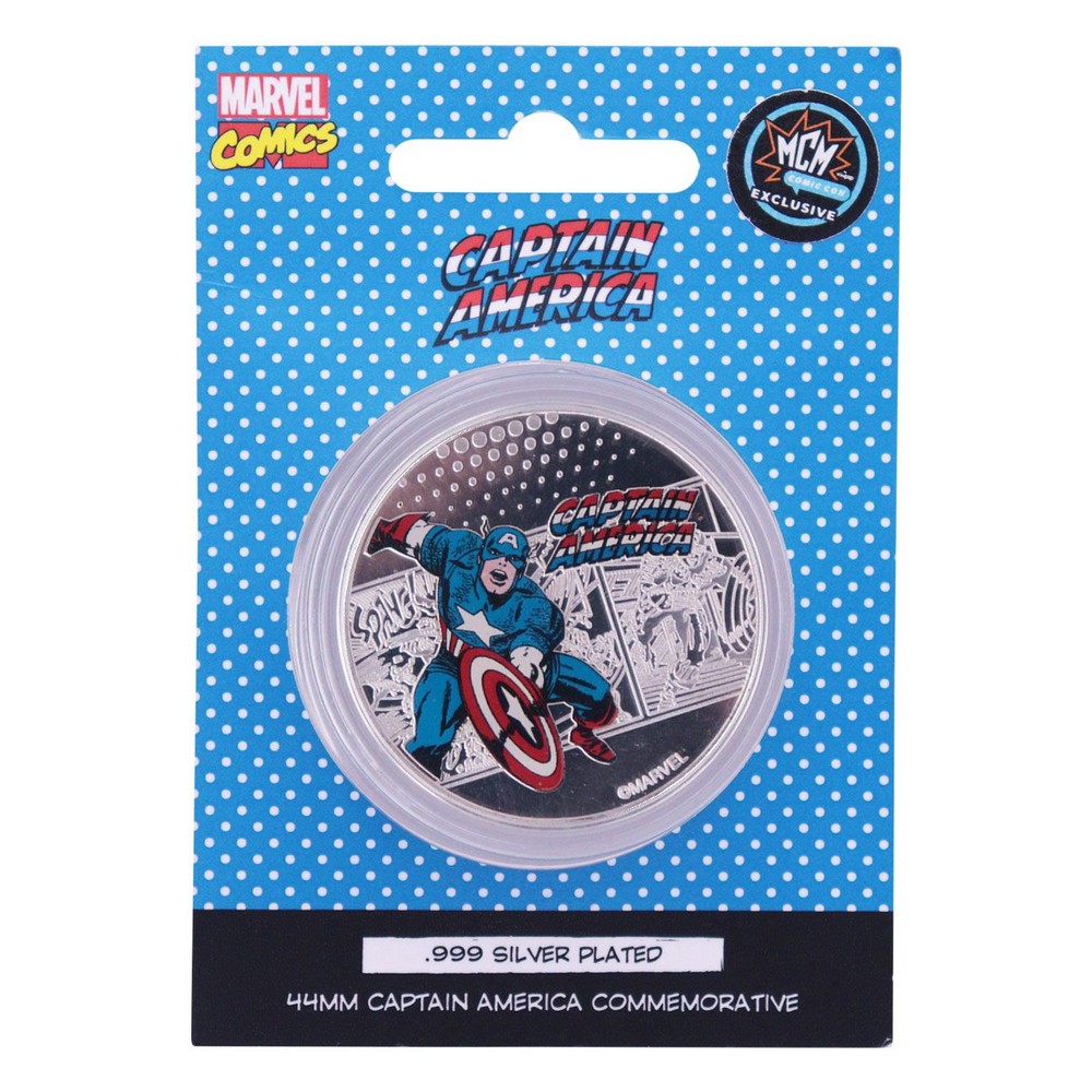 Marvel Limited Edition .999 Silver Plated Captain America Collectible Coin