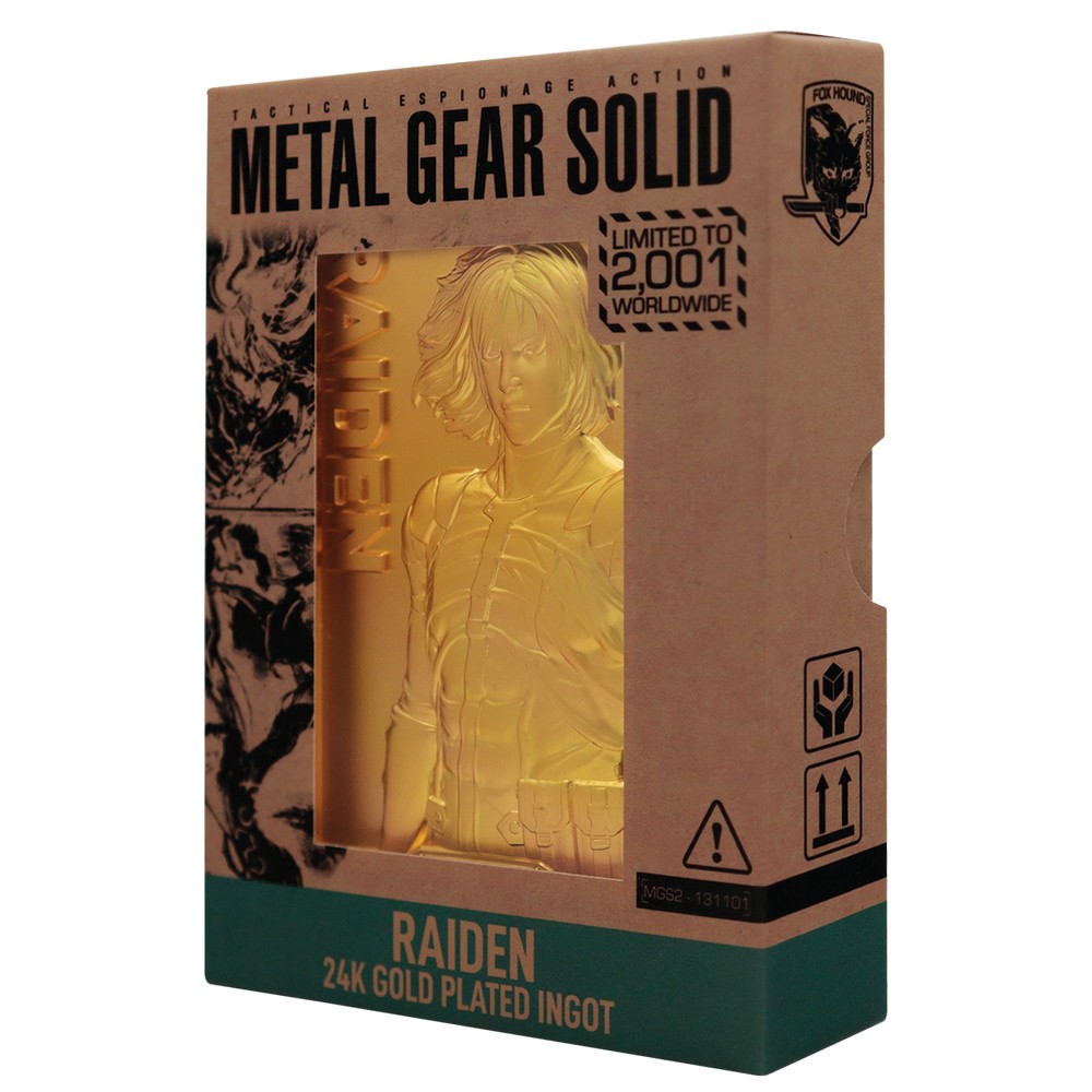 Metal Gear Solid 2 24k Gold Plated Raiden Ingot - Limited Edition