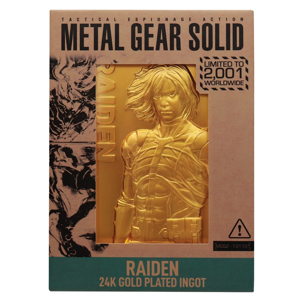 Metal Gear Solid 2 24k Gold Plated Raiden Ingot - Limited Edition