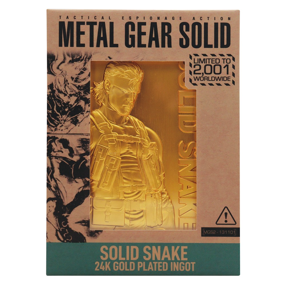 Metal Gear Solid 2 24k Gold Plated Snake Ingot - Limited Edition