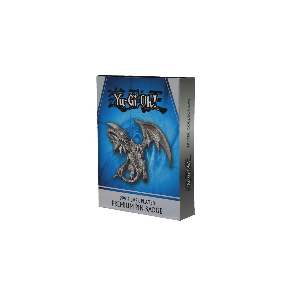 Yu-Gi-Oh! Limited Edition Blue Eyes White Dragon .999 Silver Plated XL Pin Badge