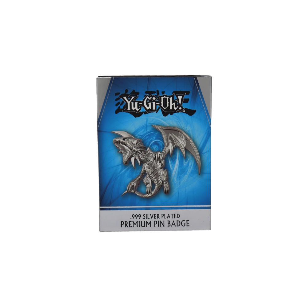 Yu-Gi-Oh! Limited Edition Blue Eyes White Dragon .999 Silver Plated XL Pin Badge