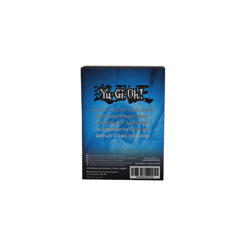 Yu-Gi-Oh! Limited Edition Blue Eyes White Dragon .999 Silver Plated XL Pin Badge