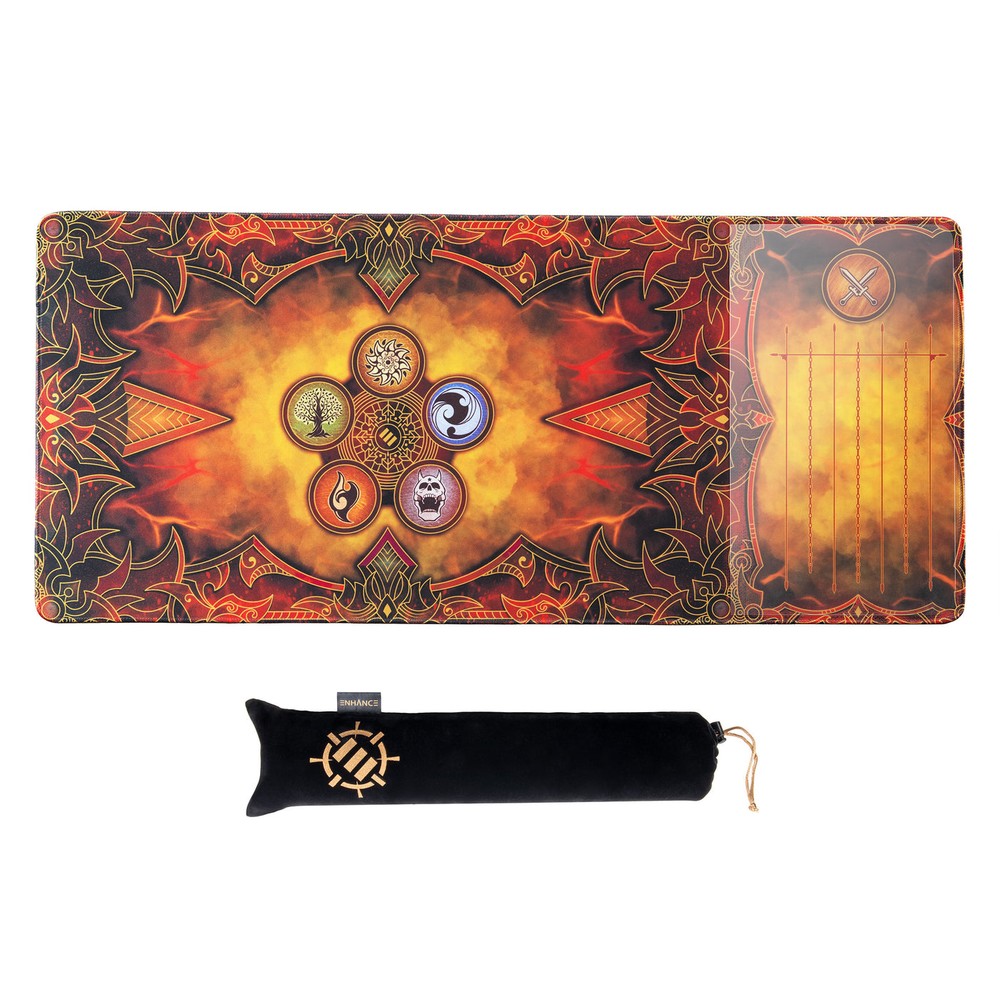 ENHANCE Tabletop MTG Mat with Scoreboard - Orange