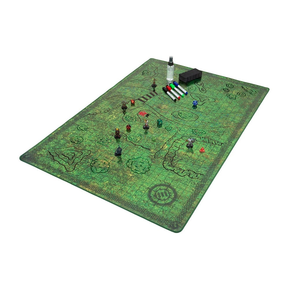 ENHANCE Tabletop Deluxe Rubber RPG Grid Mat Campaign Kit - Grass