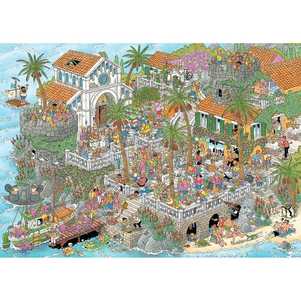 Puzzle - Jumbo - Jan van Haasteren - 'Vive la Mediterranean!  2000 pcs