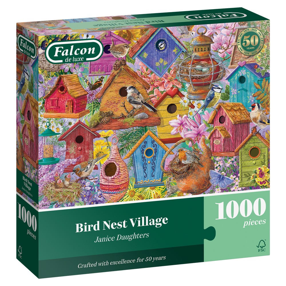 Puzzle - Jumbo - Falcon - Bird Nest Village (1000 pieces)
