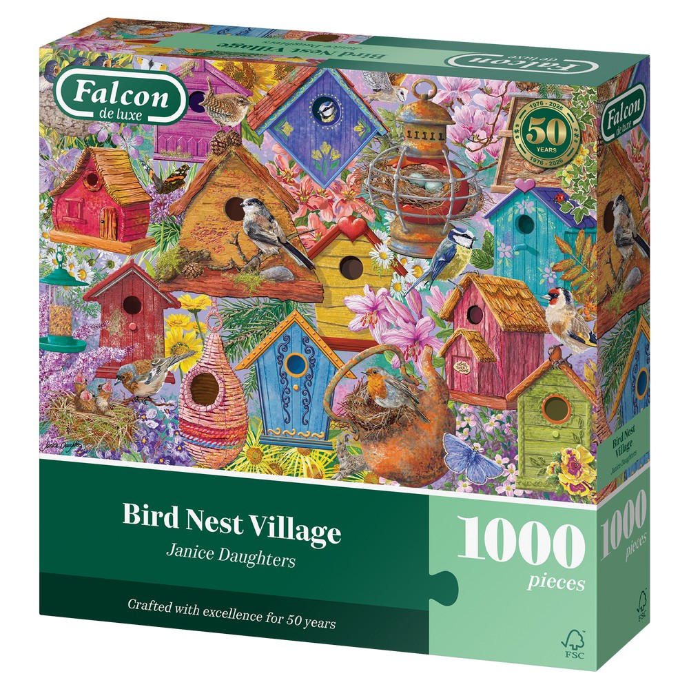 Puzzle - Jumbo - Falcon - Bird Nest Village (1000 pieces)