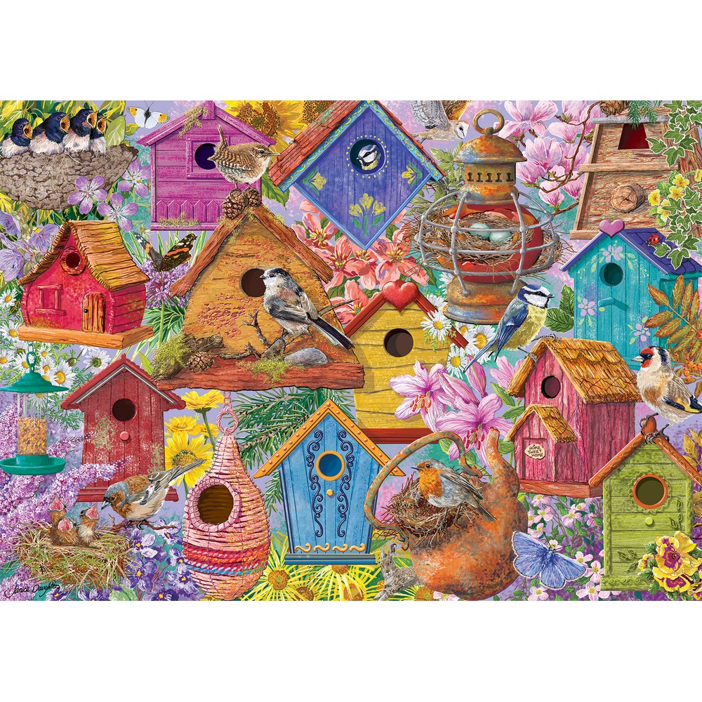 Puzzle - Jumbo - Falcon - Bird Nest Village (1000 pieces)