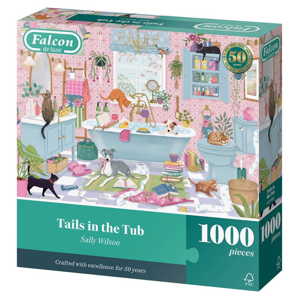 Puzzle - Jumbo - Falcon - Tails in the Tub (1000 pieces)