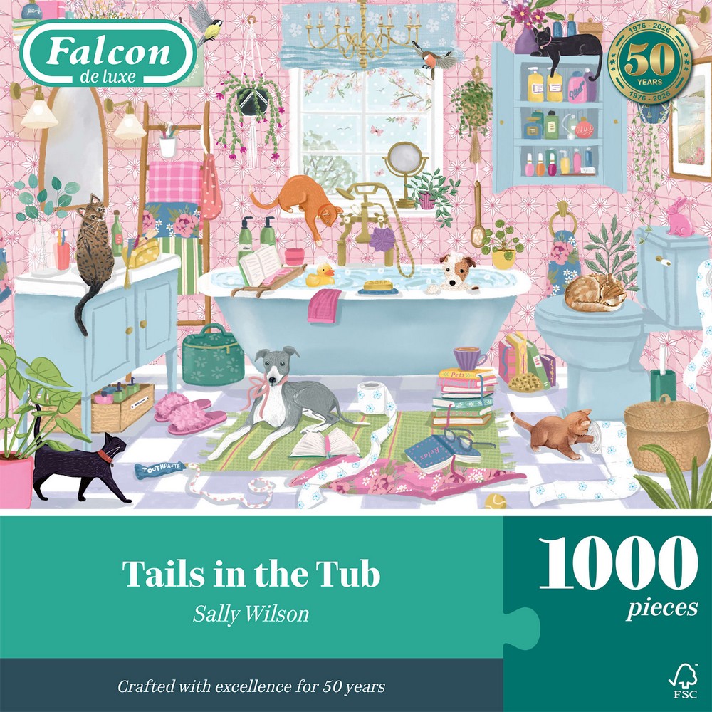 Puzzle - Jumbo - Falcon - Tails in the Tub (1000 pieces)