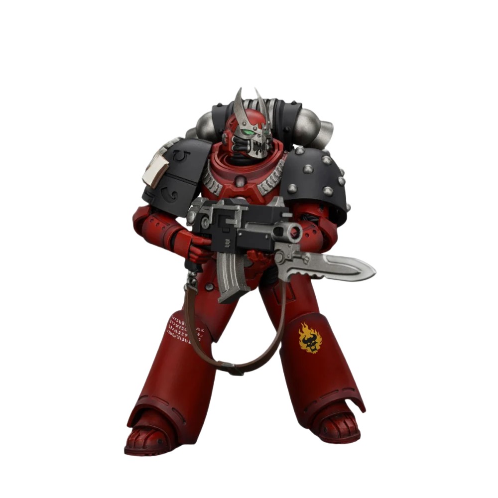 Warhammer Collectibles: 1/18 Scale Word Bearers MkVI Tact Sergeant w Power Sword & Pistol