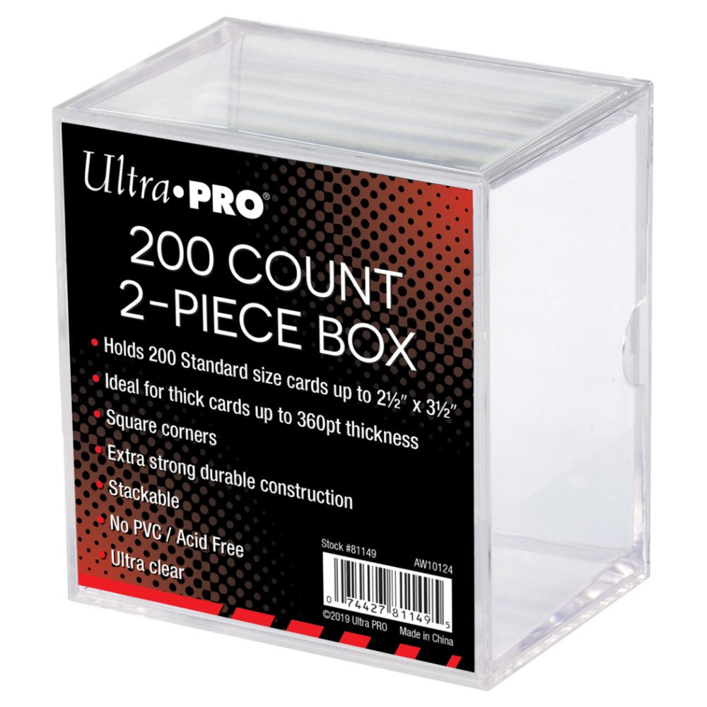 Ultra Pro: UP81149 2-Piece 200 Count Clear Card Storage Box