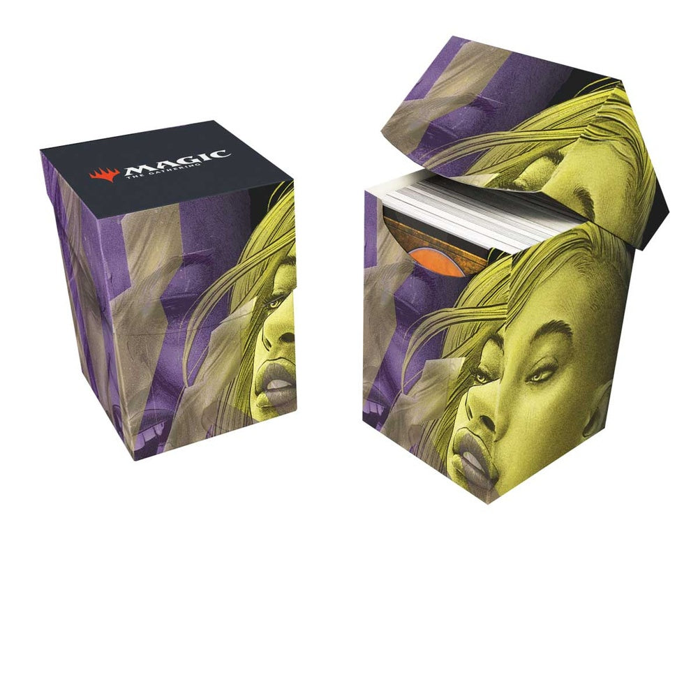 Ultra Pro: UP38598 Duskmourn 100+ Deck Box Alt Art Key Character Mythic 3 for Magic: The Gathering