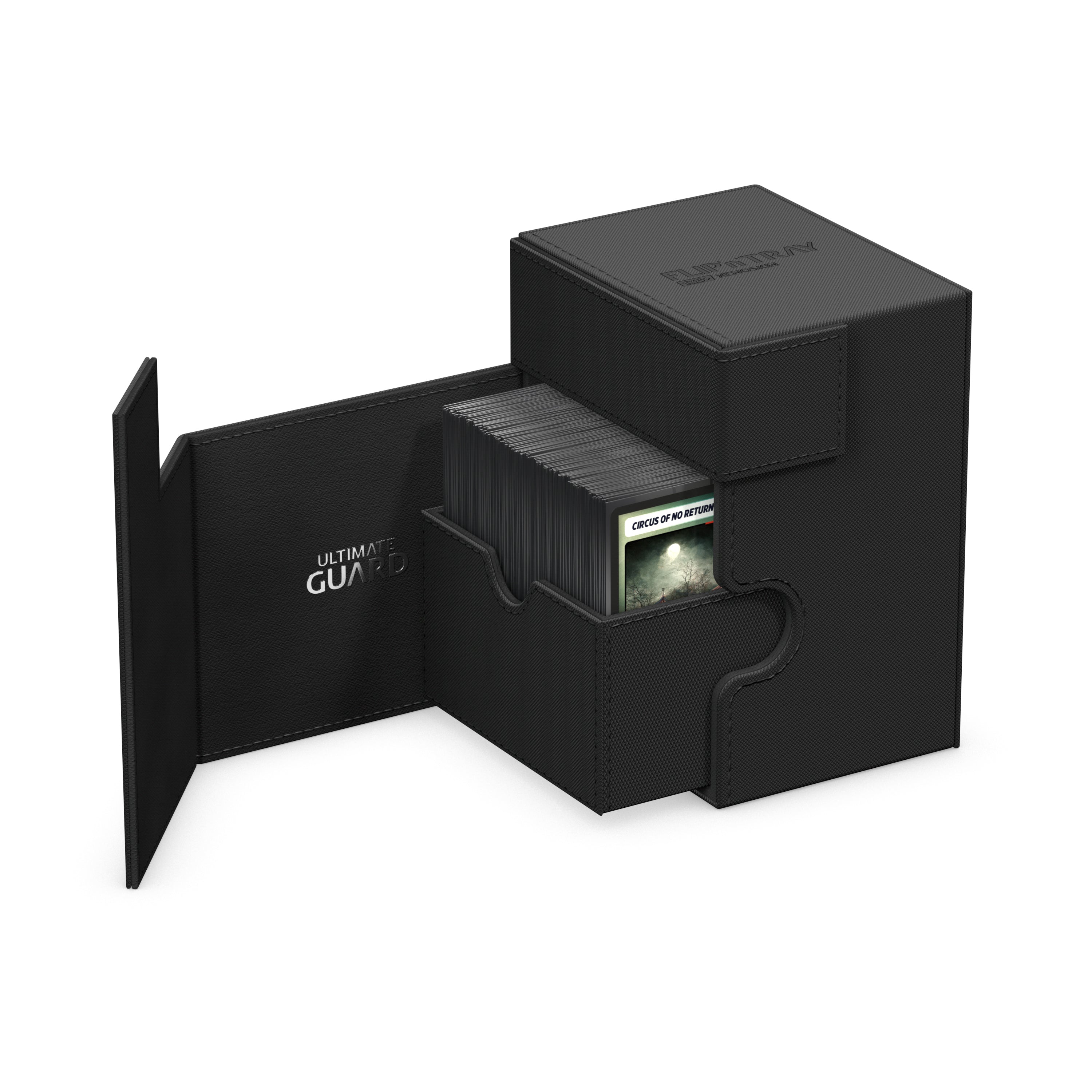 Ultimate Guard: Deck Box – XenoSkin Flip'n'Tray 133+ – Black