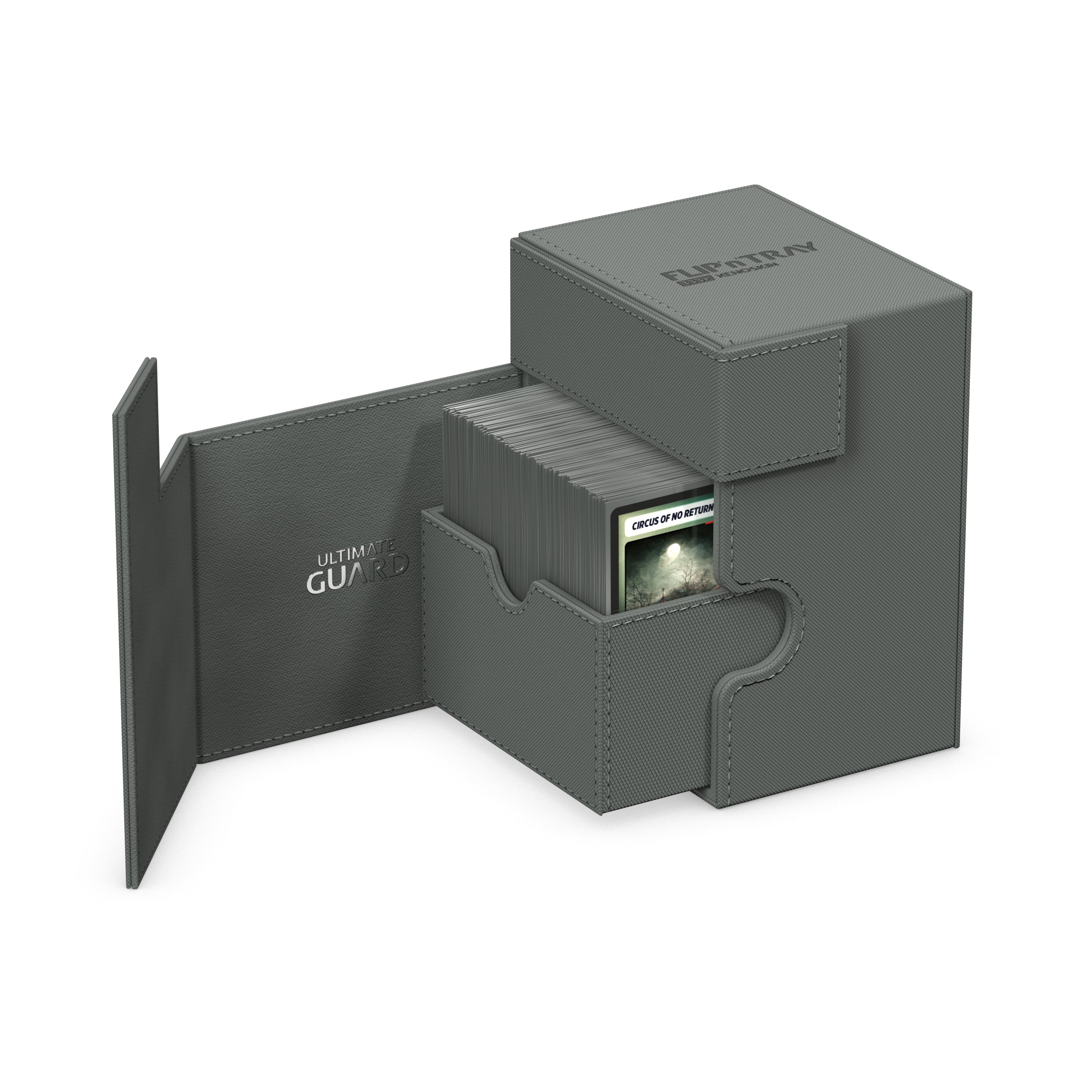 Ultimate Guard: Deck Box – XenoSkin Flip'n'Tray 133+ – Grey