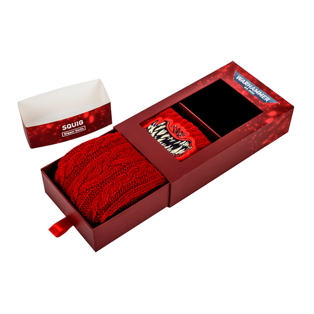 Warhammer Red Squig Slipper Socks